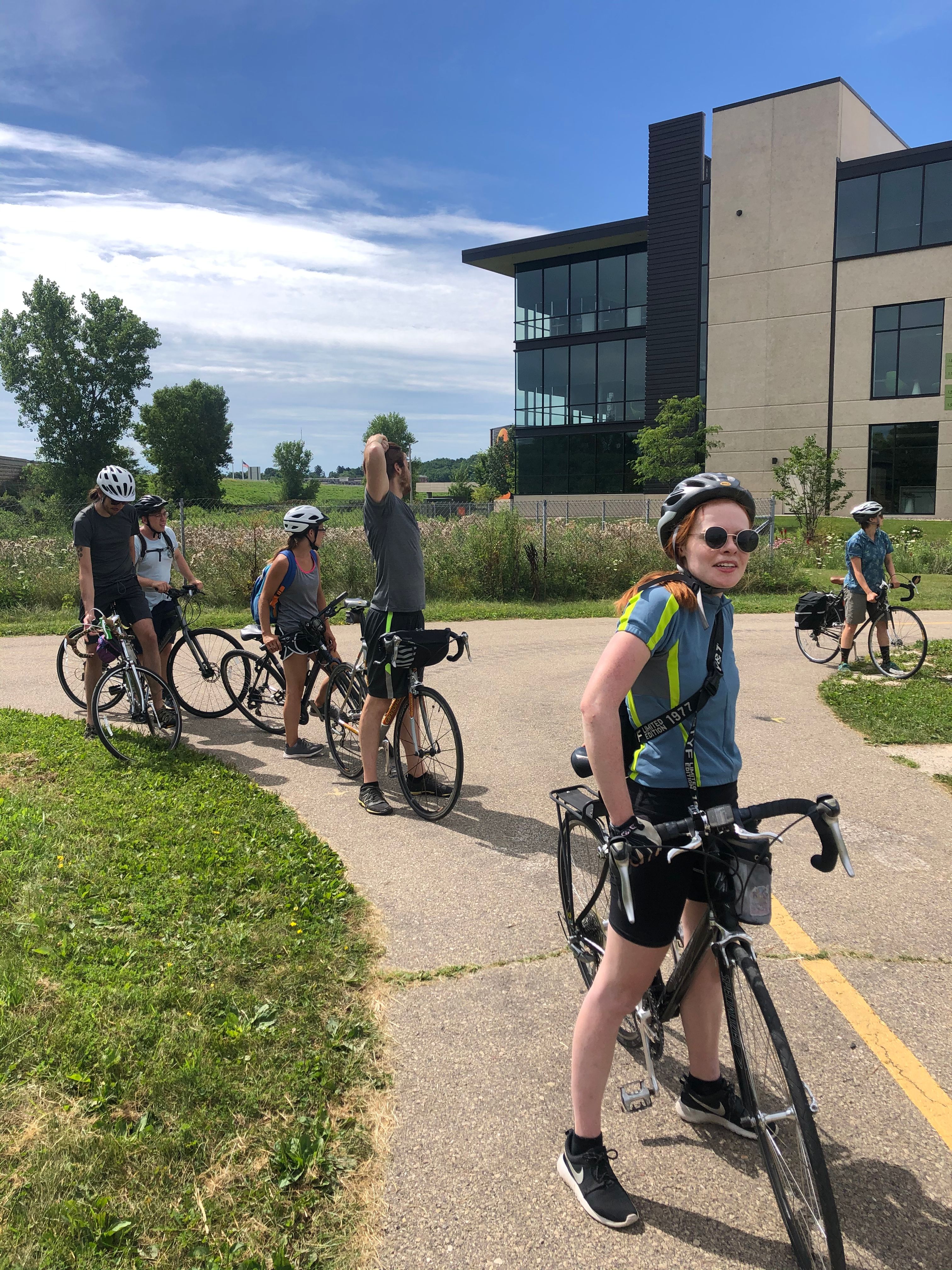 Summiteers take a break from a long summer bike ride (Circa summer 2020)